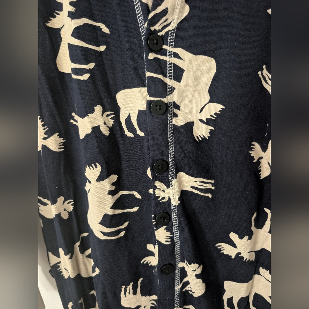 Lazy One Unisex Flapjack One Piece‎ Adult Pajamas Moose Print - Picture 3 of 7